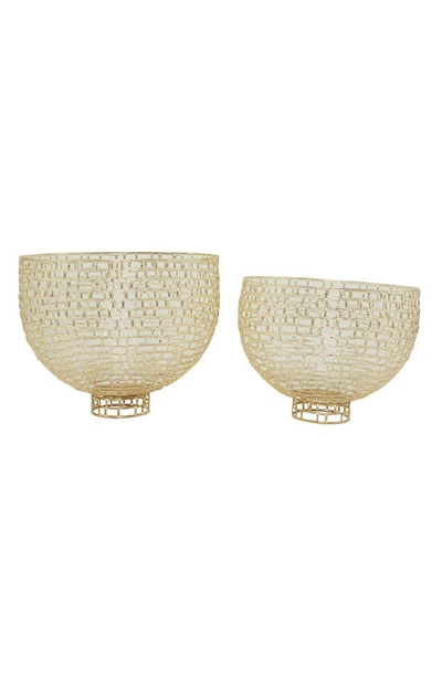 Shop Vivian Lune Home Gold Metal Set Of 2 Decorative Bowls