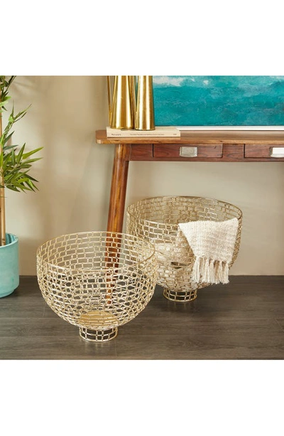 Shop Vivian Lune Home Gold Metal Set Of 2 Decorative Bowls