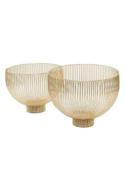 Shop Vivian Lune Home Set Of 2 Gold Iron Baskets