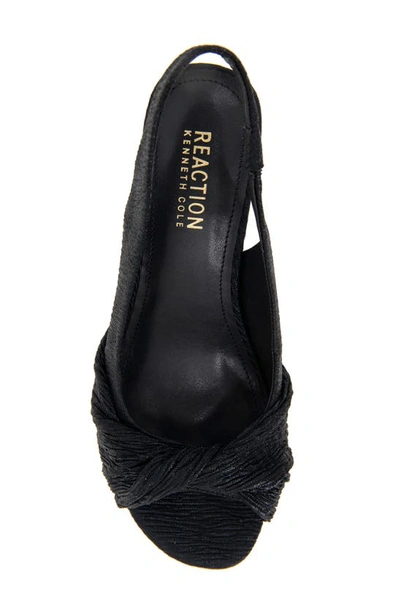 Shop Reaction Kenneth Cole Rylee Slingback Platform Sandal In Black Metallic Fabric