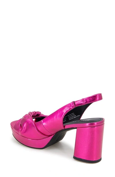 Shop Reaction Kenneth Cole Rylee Slingback Platform Sandal In Hot Pink Metallic