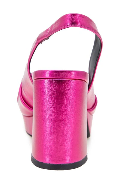 Shop Reaction Kenneth Cole Rylee Slingback Platform Sandal In Hot Pink Metallic
