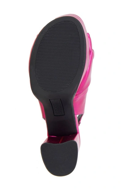Reaction Kenneth Cole Rylee Slingback Platform Sandal In Hot Pink Metallic