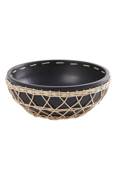 Shop Ginger Birch Studio Decorative Wood Bowl In Black