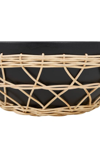 Ginger Birch Studio Decorative Wood Bowl In Black