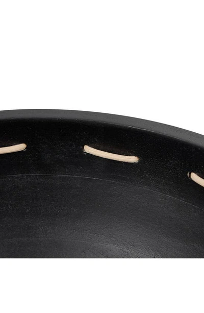 Ginger Birch Studio Decorative Wood Bowl In Black