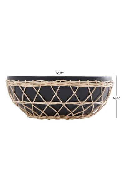Ginger Birch Studio Decorative Wood Bowl In Black