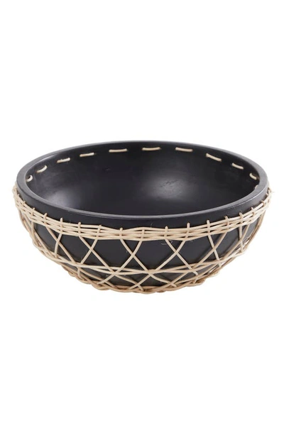 Ginger Birch Studio Decorative Wood Bowl In Black