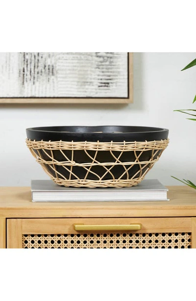 Ginger Birch Studio Decorative Wood Bowl In Black