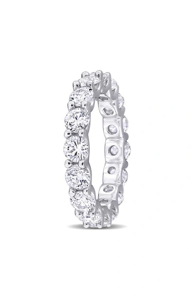 Delmar Created White Sapphire Band Ring In White