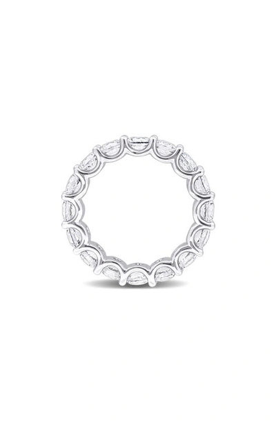 Delmar Created White Sapphire Band Ring In White