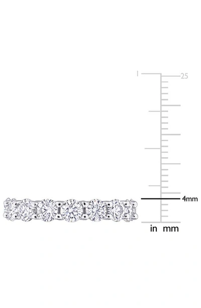 Delmar Created White Sapphire Band Ring In White