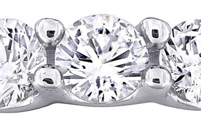 Delmar Created White Sapphire Band Ring In White