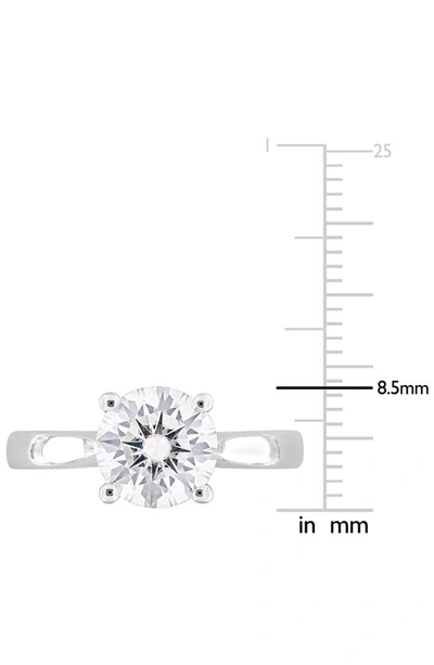 Delmar Dew Round Cut Created Moissanite Ring In Silver