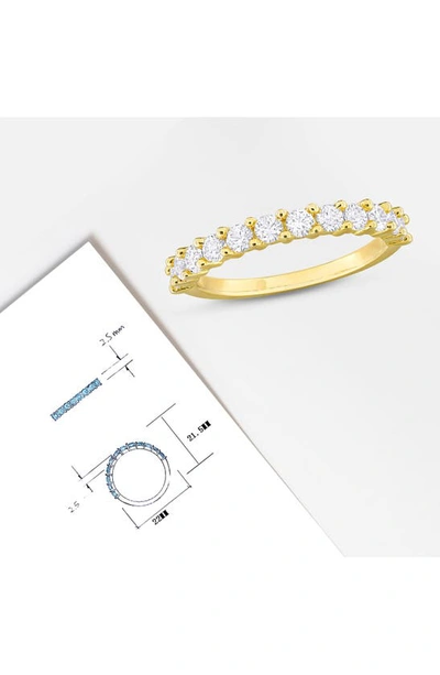 Delmar Created White Sapphire Band Ring In White