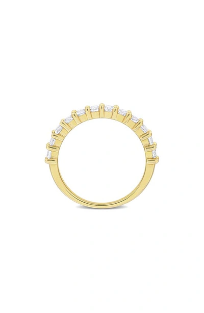 Delmar Created White Sapphire Band Ring In White