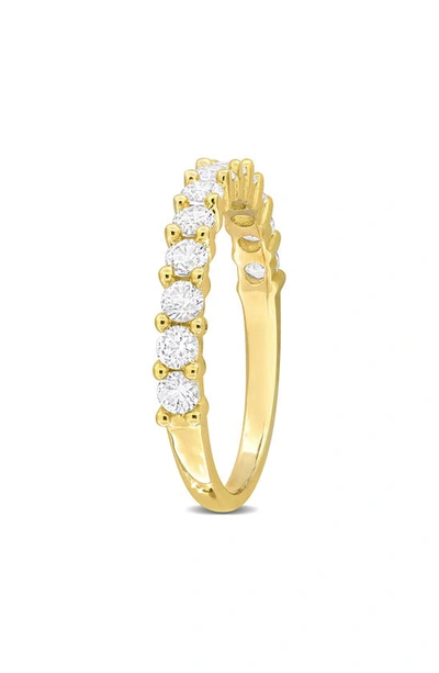 Delmar Created White Sapphire Band Ring In White