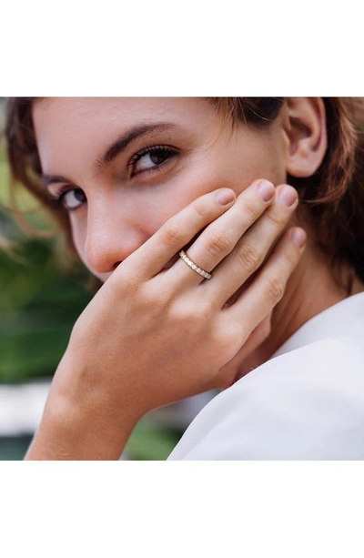 Delmar Created White Sapphire Band Ring In White