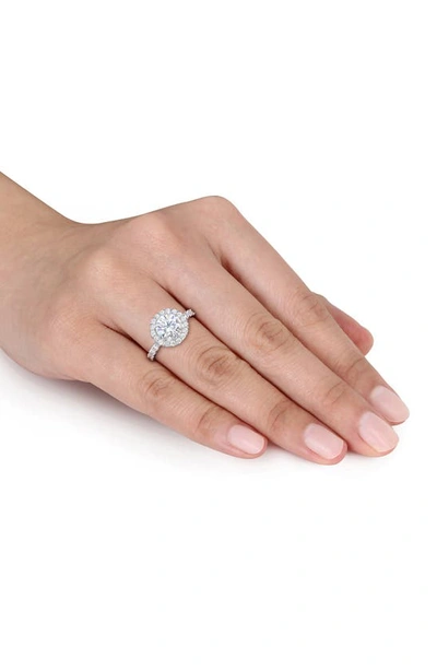Delmar Dew Created Moissanite Ring In Silver
