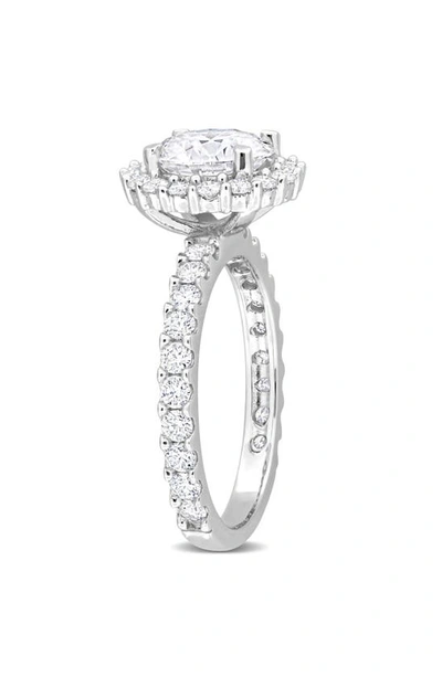Delmar Dew Created Moissanite Ring In Silver
