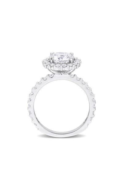 Delmar Dew Created Moissanite Ring In Silver