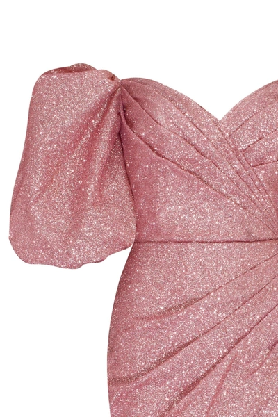Milla Rose Cute Mini Dress With Doll Sleeves In Misty Rose