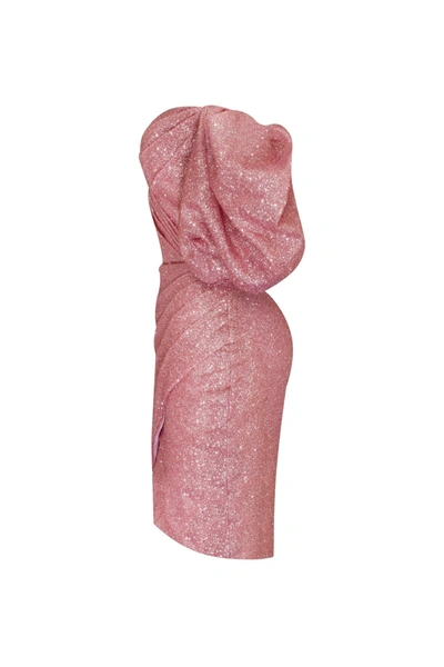 Milla Rose Cute Mini Dress With Doll Sleeves In Misty Rose