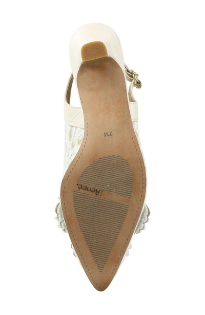 J. Reneé Strovanni Slingback Pump In Ivory/gold Floral Lace