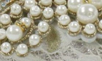 Shop J. Reneé Strovanni Slingback Pump In Ivory/gold Floral Lace