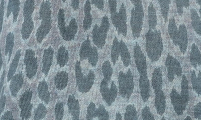 Shop Zadig & Voltaire Ida Leopard Pattern Short Sleeve Cashmere Sweater In Nuage