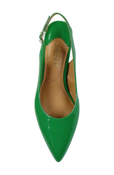 J. Reneé J.renée Shayanne Slingback Pointed Toe Pump In Green