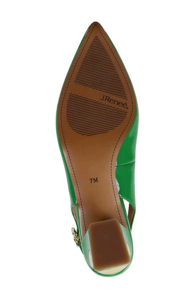 J. Reneé J.renée Shayanne Slingback Pointed Toe Pump In Green