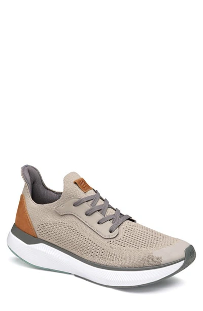 Shop Johnston & Murphy Miles Knit Sneaker In Taupe Knit