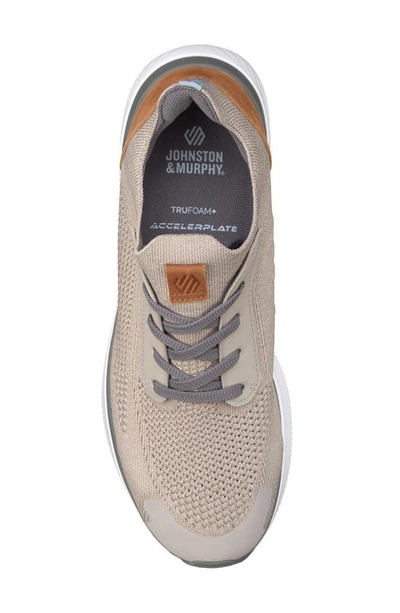 Shop Johnston & Murphy Miles Knit Sneaker In Taupe Knit