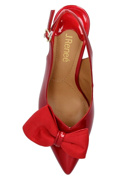 J. Reneé J.renée Devika Slingback Pointed Toe Pump In Red