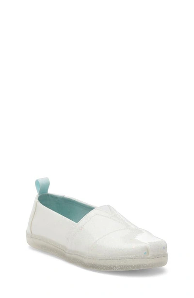 Shop Toms Kids' Alpargata Slip-on Sneaker In White
