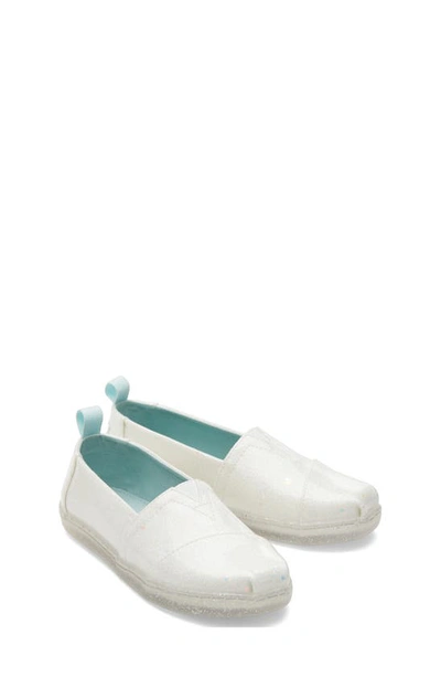 Shop Toms Kids' Alpargata Slip-on Sneaker In White