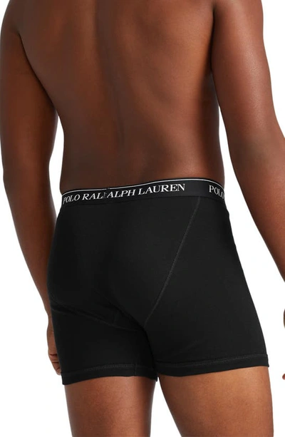 Shop Polo Ralph Lauren 3-pack Wicking Boxer Briefs In Black