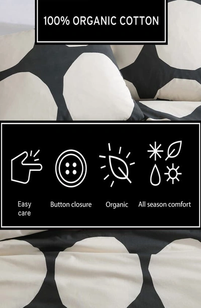 Shop Marimekko Kivet Duvet Cover & Shams Set In Charcoal Grey