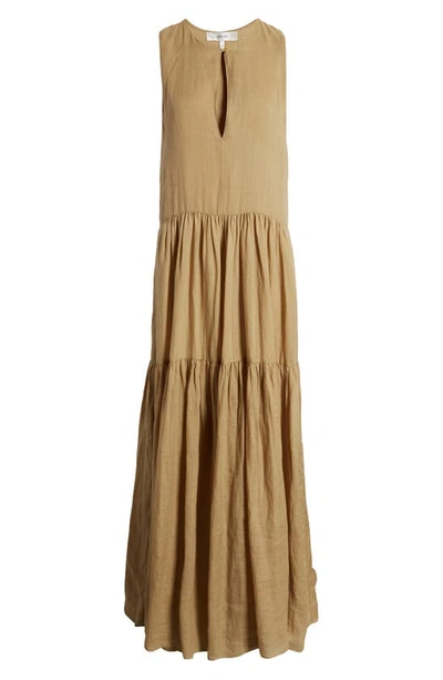 Shop Frame Sleeveless Tiered Maxi Dress In Cypress
