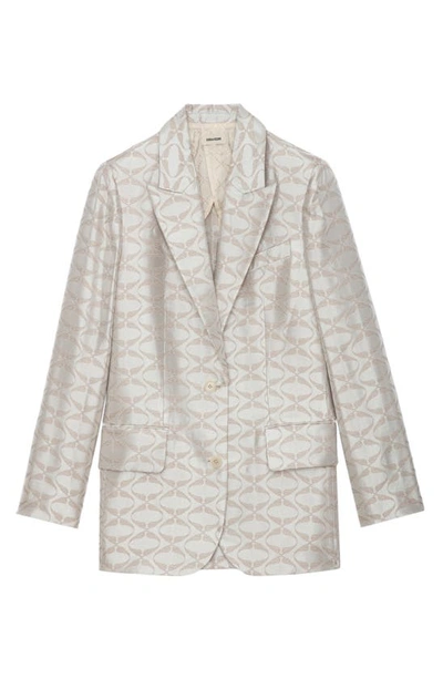 Shop Zadig & Voltaire Vicka Jacquard Blazer In Scout