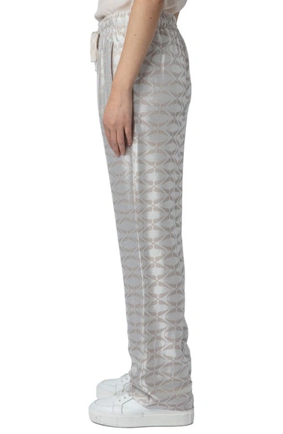 Shop Zadig & Voltaire Pomy Wings Jacquard Wide Leg Pants In Scout