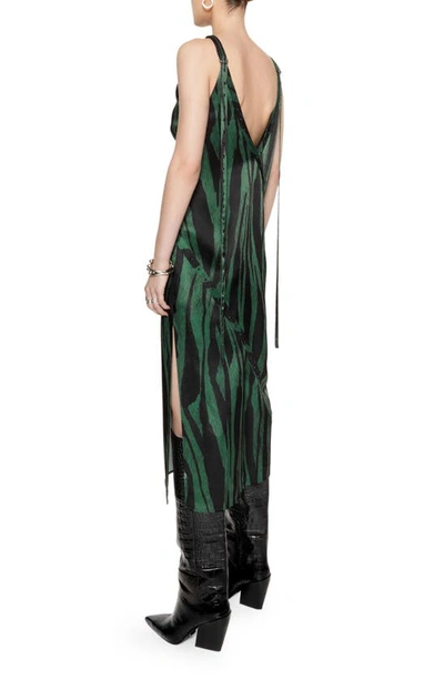 Shop Rebecca Minkoff Camilla Midi Dress In Watercolor Zebra