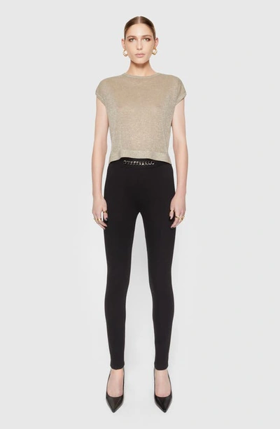 Shop Rebecca Minkoff Sienna Chain Detail Leggings In True Black