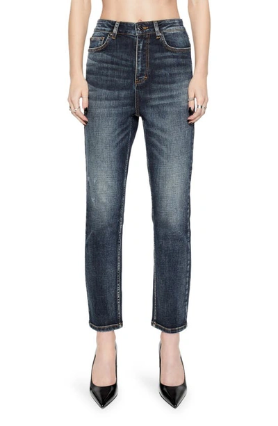 Shop Rebecca Minkoff Ozzy Stud Detail High Waist Ankle Jeans In Skyline Wash