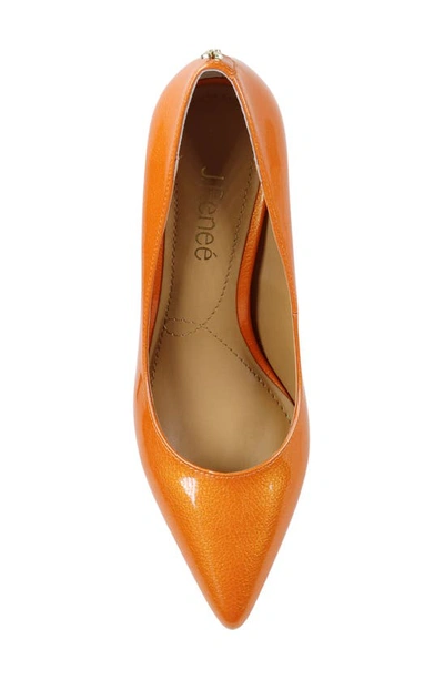 J. Reneé Kanan Pointed Toe Pump In Orange