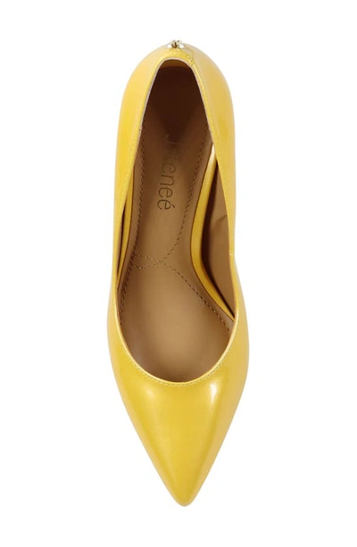 J. Reneé Kanan Pointed Toe Pump In Lemon