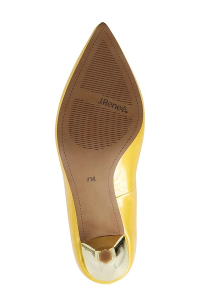 J. Reneé Kanan Pointed Toe Pump In Lemon