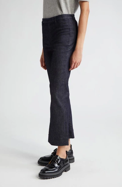 Shop Max Mara Alan Ankle Flare Jeans In Midnight Blue