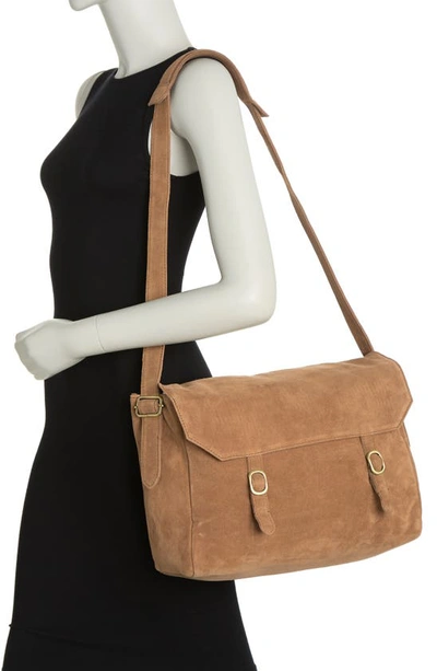 Shop Urban Outfitters Zahara Suede Messenger Bag In Brown